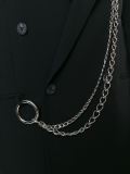 chain detail double breasted blazer 