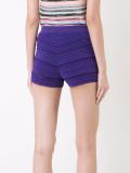 sheer detail knitted shorts