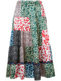 floral print A-line skirt