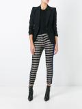 panelled striped trousers