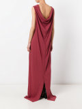 cowl-neck and back dress