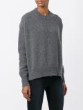 studded crew neck jumper