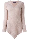 v-neck and hem jumper