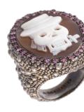 embossed skull ring