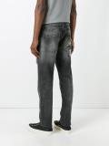 distressed straight-leg jeans