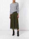 pleated midi skirt