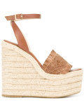 braided straw platform sandals