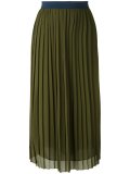 pleated midi skirt