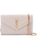 Monogram envelope chain wallet