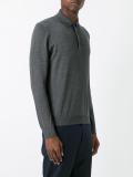 long sleeved knitted polo shirt