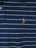 striped logo polo shirt