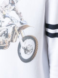 motorcycle print sweatshirt