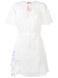 embroidered shift dress