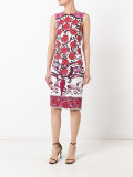 rose print shift dress