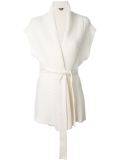 belted knit gilet