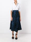 textured midi skirt