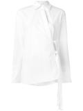overlap tie shirt