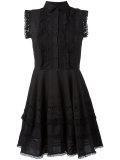 lace trim shirt dress