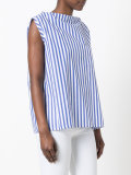 striped sleeveless blouse