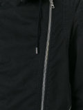 hooded biker detail jacket