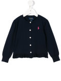 ruffle hem cardigan