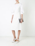 layered puff sleeve dress