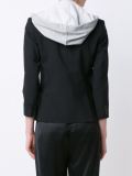 layered hooded blazer