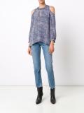 cut-off shoulders blouse