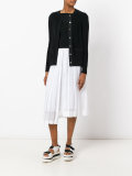 chiffon insert cardigan 