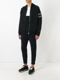 striped sleeve hoodie