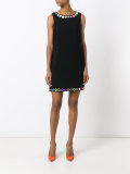 mirror embroidered shift dress