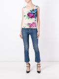 floral print twinset cardigan and vest