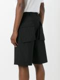 striped pattern tailored shorts