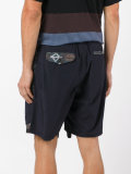 printed trim shorts 