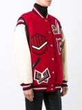 patched bomber jacket