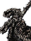 frayed woven shoulder bag