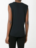 leopard print logo print top