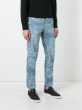 printed tapered trousers