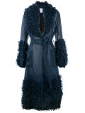 ruffle trimmed coat