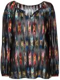 patterned sheer gypsy blouse
