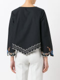 floral hem blouse