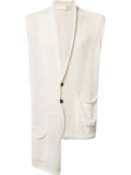 asymmetric sleeveless cardigan 