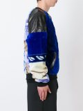 floral panel bomber jacket