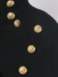 off-centre fastening belted jacket