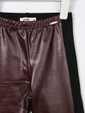 leather effect front panel leggings