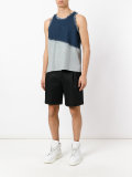 frayed denim tank