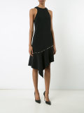 pearl studded asymmetric dress
