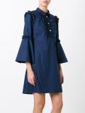 ruffled detailing flared dress