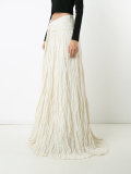 crinkle-effect maxi skirt
