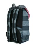 striped buckled backpack